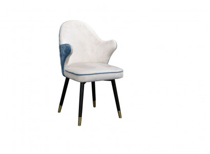 Chair 1x Dining Room Upholstered Armchair TV Lounge Club Textile Seat Leather Chair
